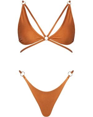 Viki Swim Dulce Bikini Thong - Metallic
