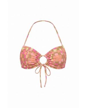 Montce Ibiza Geo Mae Bikini Top - Pink