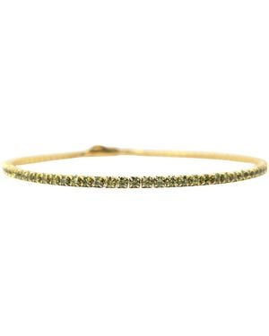 Harfi Peridot August Birthstone Dainty Tennis Bracelet - Metallic