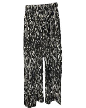 ARTISTA Viscose Asymmetric Elastic Waist Pants - Black