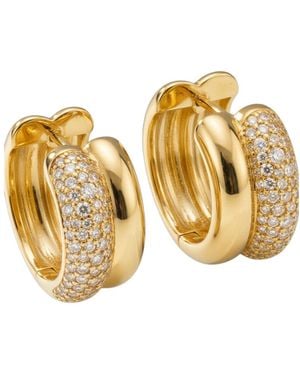 Native Gem Double Donut Huggies- 14K Vermeil - Metallic