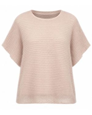 Luella Fashion Neutrals Moffat Mohair Blend Poncho Camel - Natural