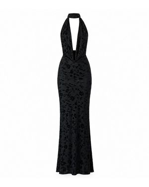 Alia Studio Moon Devoree Velvet Maxi - Black