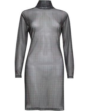 Sarah Regensburger Power Mesh Dress - Gray