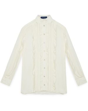 Amanda Thompson Couture Frankie Shirt Off Silk Viscose - White