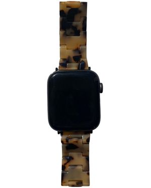 CLOSET REHAB Apple Watch Band In Blonde Tortoise - Black