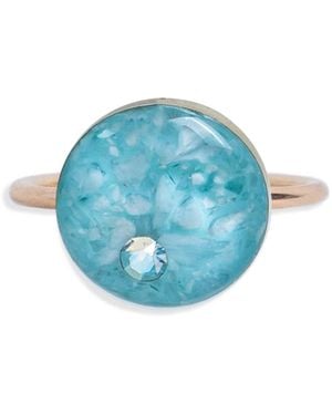 Kate Koel Statement Gemstone Cocktail Ring - Blue