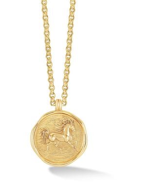 Dower & Hall Fire Horse Talisman Necklace - Metallic
