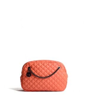 SJW BAGS LONDON Carlton Vegan Leather Quilted Handbag - Red