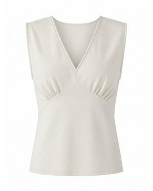 Exquise Neutrals Baylor Sleeveless Knit Blouse - White