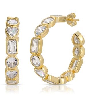 Native Gem Romance Hoop Earrings - Metallic