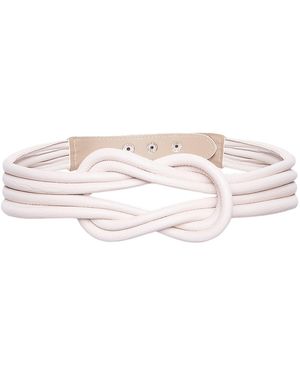 BeltBe Knot Leather Belt - Pink