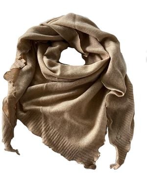 tirillm Palma Triangle Cashmere Scarf Light Camel - Brown