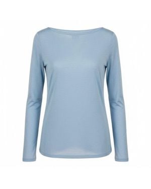 At Last Slash-Neck Base Layer - Blue