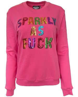 Any Old Iron Sparkly As Fuck Sweatshirt - Pink