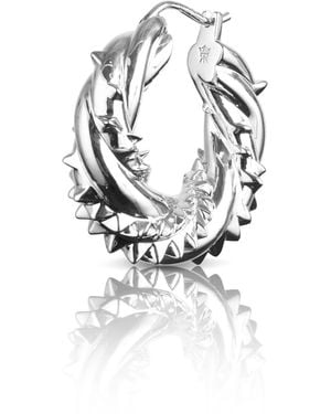 Kasun Entwined Serpent Hoops - Metallic
