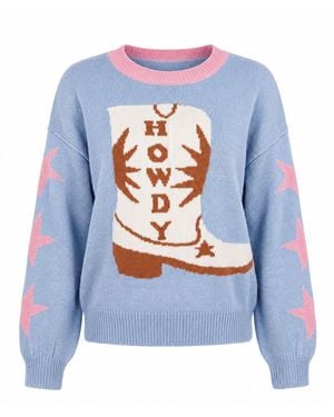 Palm Collective Howdy Knit Sweater - Blue