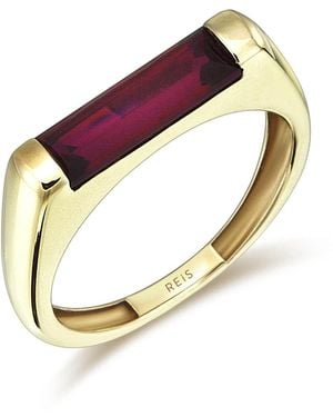 Reis Jewellery Ruby Line Ring - Black
