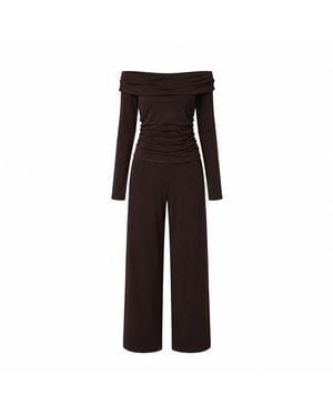 Girl In Mind Jay Asymmetric Long Sleeve Top - Black