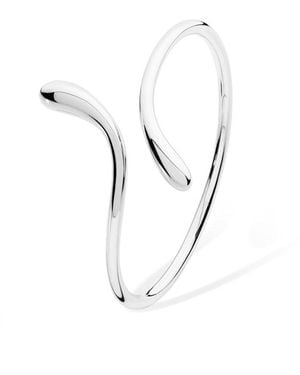 Lucy Quartermaine Snake Drop Bangle - Metallic