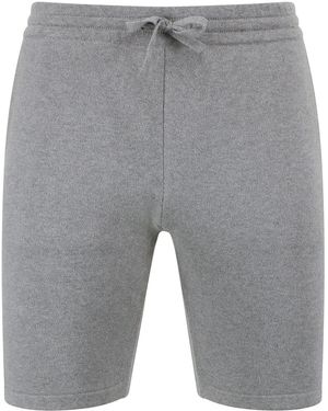 Paul James Knitwear Midweight Allessio Cotton Knitted Shorts - Grey
