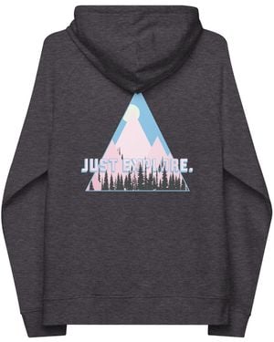 Anchor and Crew Heather Just Explore. Seeker Organic Cotton Raglan Hoodie - Grey
