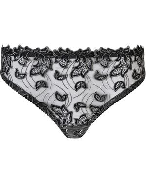 Daily Underwear String Knickers Ivory - Black