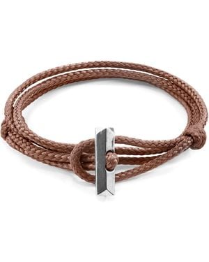 Anchor and Crew Copper Oxford & Rope Bracelet - Brown
