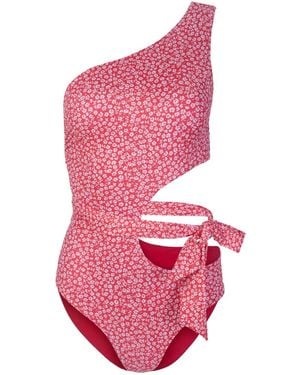 The Delarose Sisters Valentina Floral One-Piece - Pink