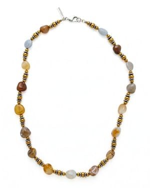 Jaredjamin Clayton Agate Necklce - Metallic
