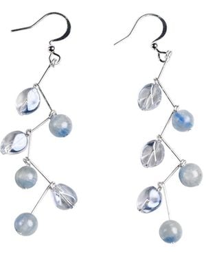Heartfelt Layers Tree Branch Chandelier Earrings - White