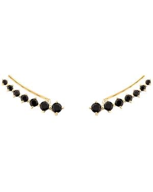 SALLY SKOUFIS Complete Ear Climber With Made Cz Diamond Stimulant - Metallic