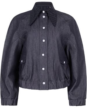 Belkys Studio Brooke Denim Bomber Jacket - Blue