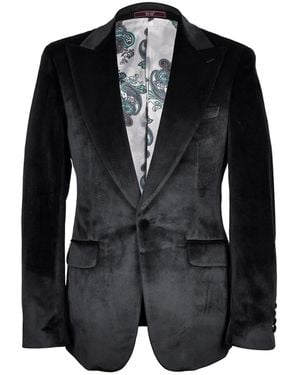 DAVID WEJ Maison Velvet Blazer – - Black