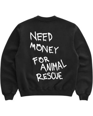 Dont Eat the Homies Need Money For Animal Rescue Crewneck - Black