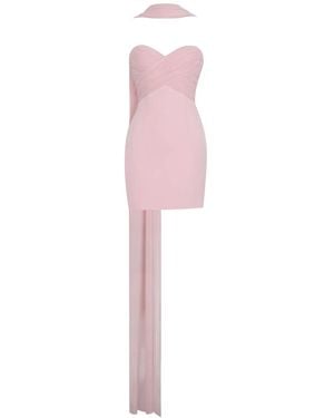 Miss Circle New York Olivia Rose Strapless Crossover Mini Dress - Pink