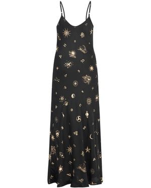 Em & Shi Cosmic Slip Dress - Black