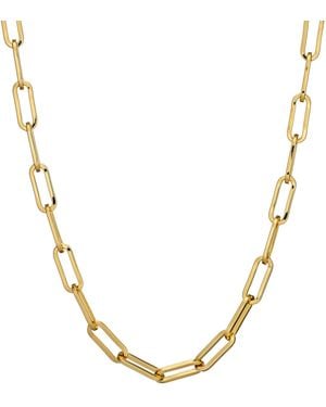 Crystals and Co Paper Clip Necklace - Metallic