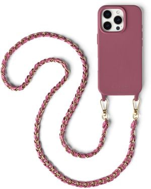 Cordée Cases Burgundy Phone Case, Emi Phone Chain Set Burgundy Magsafe - Pink