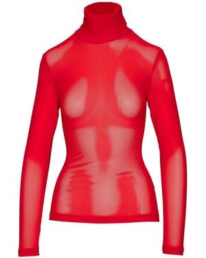 Ofuure Jess Mesh Top - Red