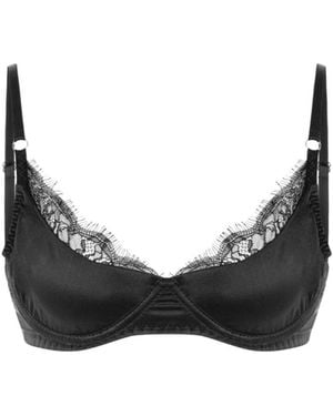 Mers Silk Wildy Silk Bra - Black
