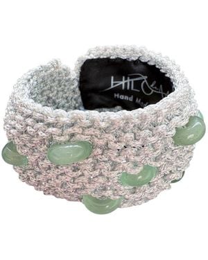 Hilo De Mar Narrow Bracelet With Crystal - Grey