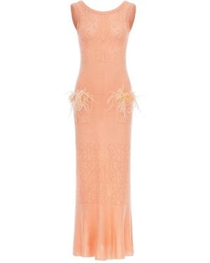 Andreeva Vanilla Apricot Knit Dress - Yellow