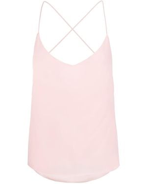 Modallica Liz Baby Pink 100% Organic Gots Certified Peace Silk Top With Open Back