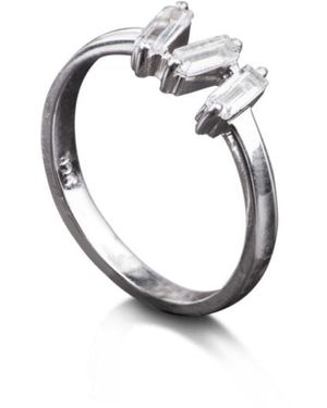 The Jewellery Store London Topaz Baguette Cut Ring - Metallic