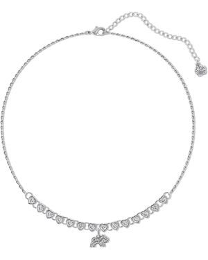 Cloud Haven Cz Heart Logo Pendant Necklace - Metallic