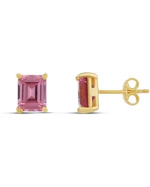 SHYMI Emerald Prong Studs - Pink
