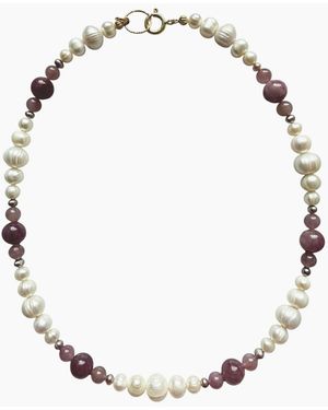 Larsuu Blush Pearl Necklace - Metallic