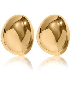 VIEA Mona Wide Dome Earrings - Metallic