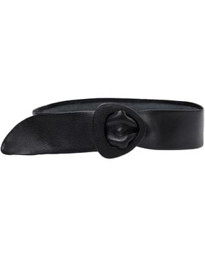 BeltBe Wide Triangle Buckle Belt - Black